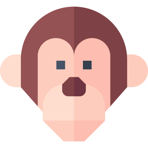 Monkey animals zoo wildlife icon