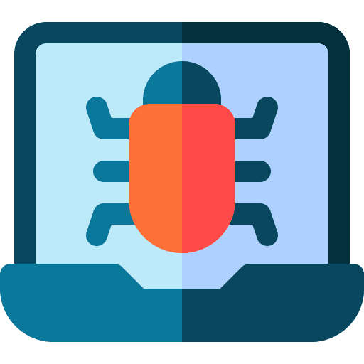 Virus web security seo and web icon Virus web security seo and web icon