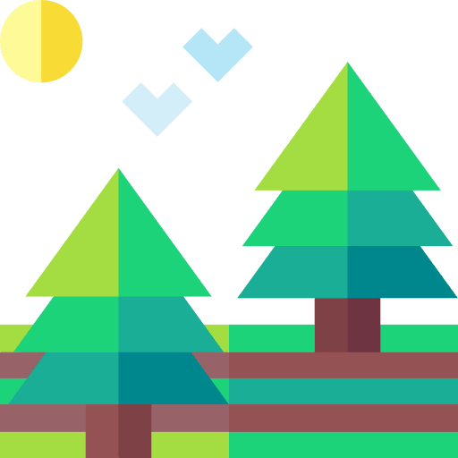 Forest woods tree nature icon