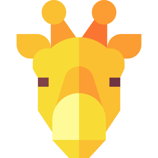 Giraffe wildlife zoo animals icon