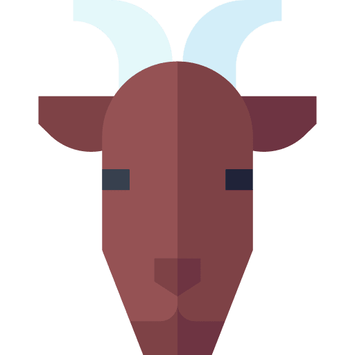 Goat horn farm mammal icon