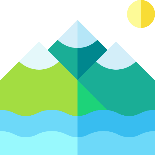Highland sea altitude river icon
