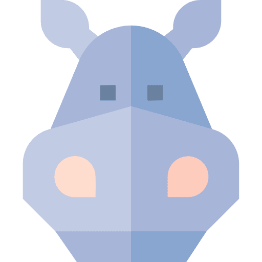 Hippo animals wildlife hippopotamus icon