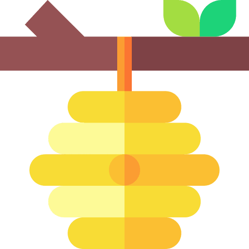Beehive bee beehive tree icon