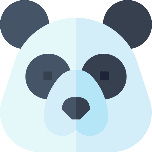 Panda bear wildlife animals icon
