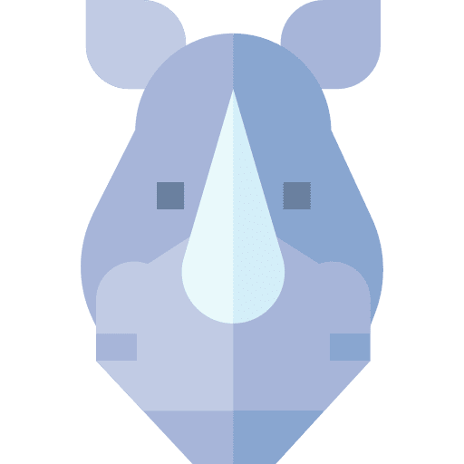 Rhino animal kingdom rhinoceros fauna icon
