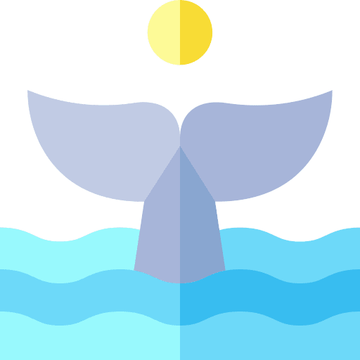 Whale sea ocean animals icon