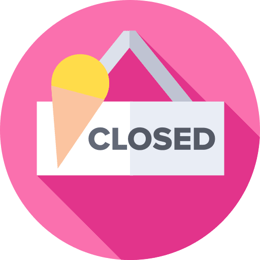 Closed food and restaurant closed sign close icon Closed food and restaurant closed sign close icon