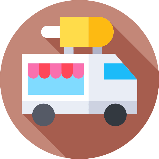 Ice cream truck van food truck vehicle icon Ice cream truck van food truck vehicle icon