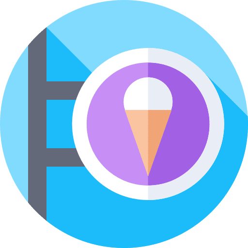 Sign ice cream sign signal icon Sign ice cream sign signal icon