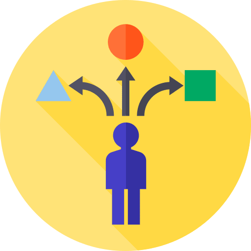 Assortment business and finance assortment direction icon
