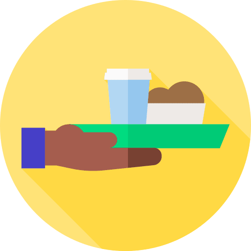Self service tray self service canteen icon