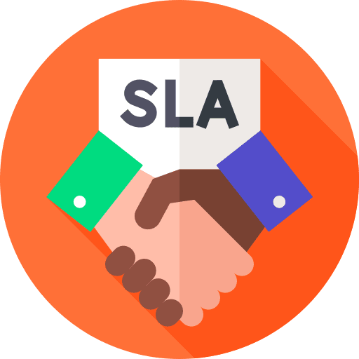Sla business and finance agreement handshake icon