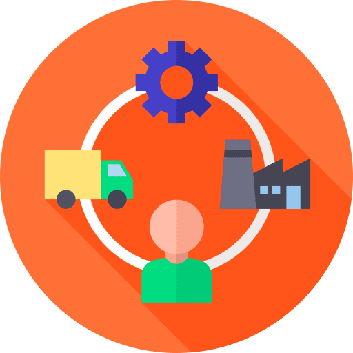 Supply chain shipping and delivery product supply chain icon
