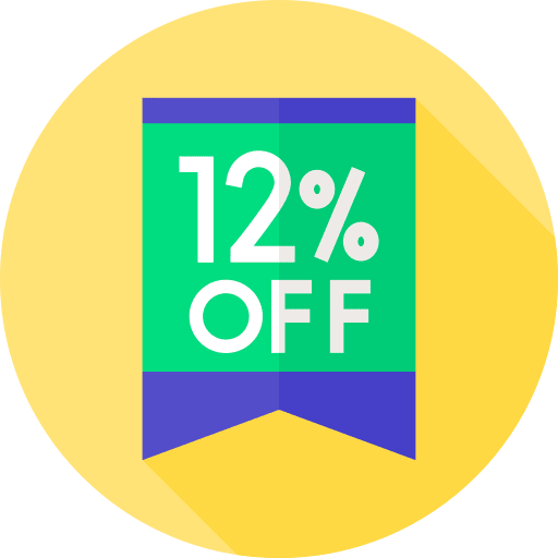 12 percent 12 tag icon