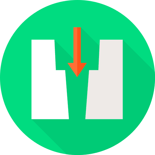 Gap gap aperture break icon