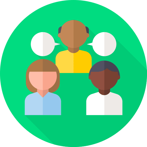 Intermediary mediation members meeting icon