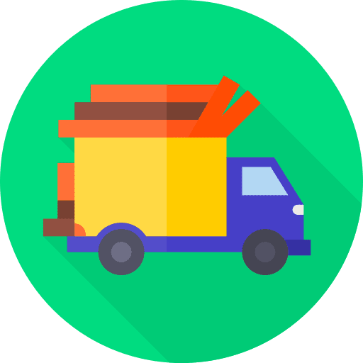 Overload transportation truck delivery truck icon
