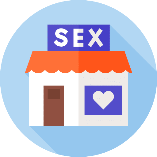 Sex shop erotic sex shop building icon