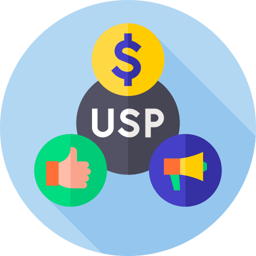 Usp marketing analysis unique icon