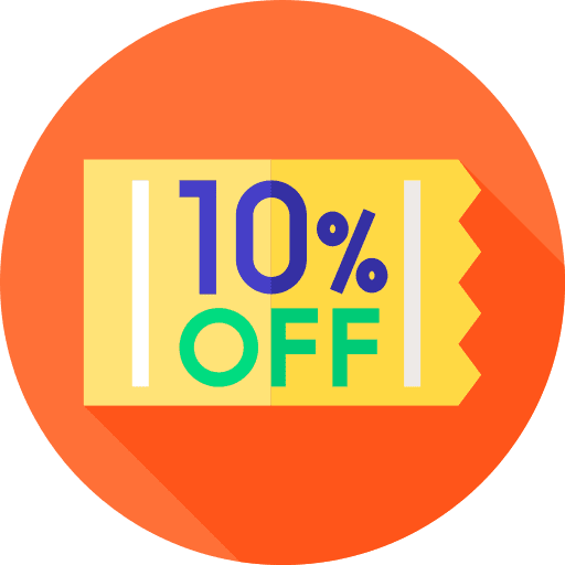 10 commerce and shopping badge 10 percent icon