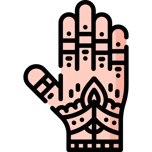 Henna hindu wedding decoration hands and gestures icon Henna hindu wedding decoration hands and gestures icon