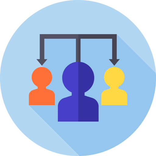 Intermediary people members mediator icon