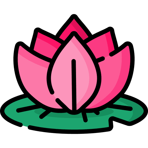 Lotus flower hinduism garden icon