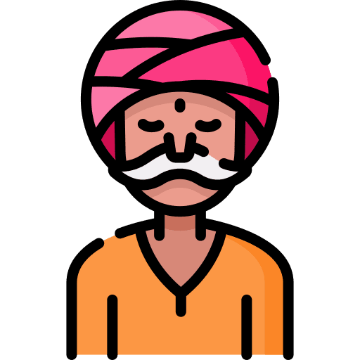 Old man turban india user icon