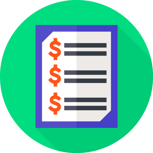 Price list paper commerce commerce and shopping icon