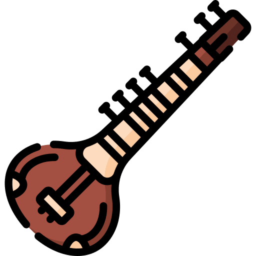 Sitar music and multimedia string instrument sitar icon Sitar music and multimedia string instrument sitar icon
