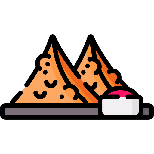 Samosa indian cultures nutrition icon Samosa indian cultures nutrition icon
