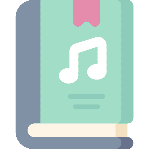 Music book quaver reading music and multimedia icon