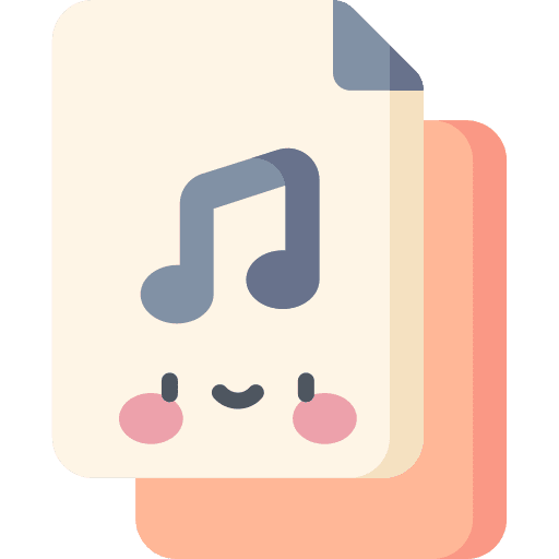 Music file files and folders musical note music file icon