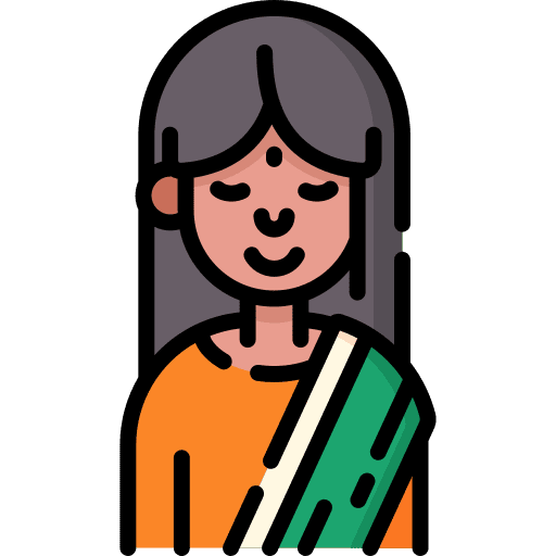 Woman indian black hair india icon Woman indian black hair india icon