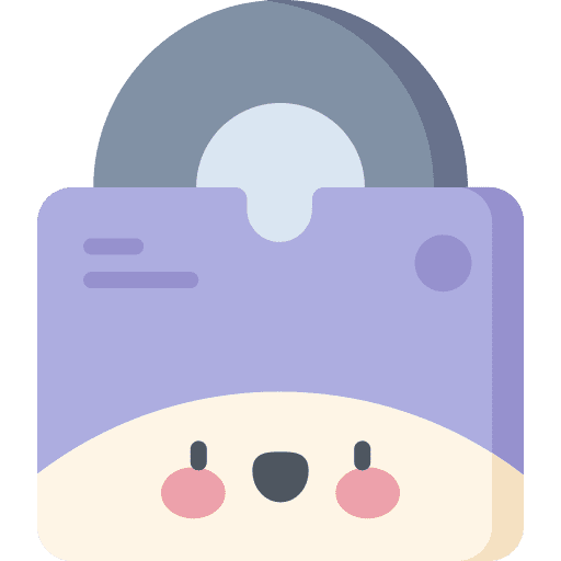 Vinyl vinyl music and multimedia cd icon