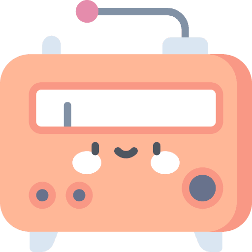 Radio transistor electronics radio box icon