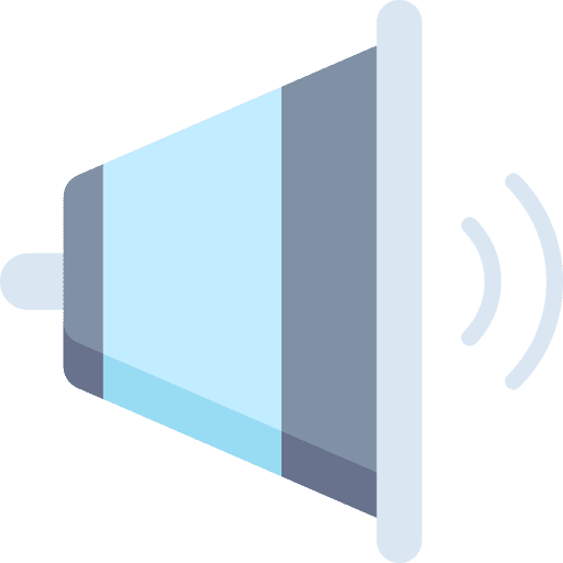 Sound on web speaker interface icon