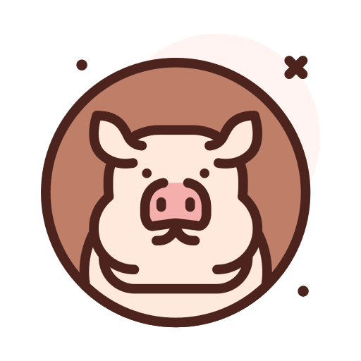 Pig mammal animal kingdom wildlife icon