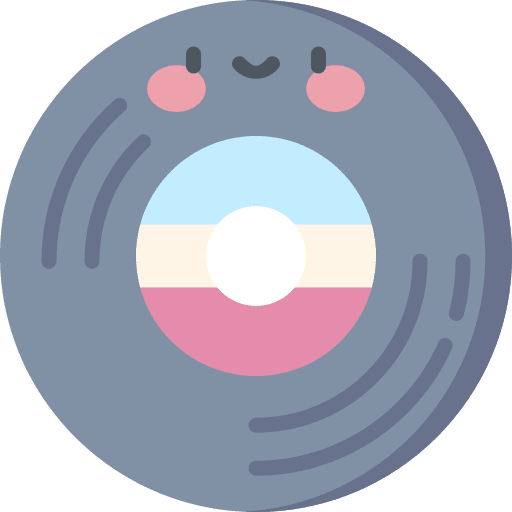 Vinyl disc vinyl record cd music and multimedia icon