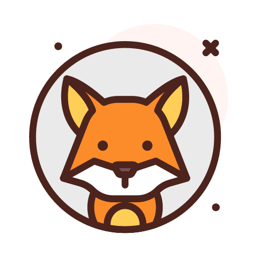 Fox wildlife canine animals icon