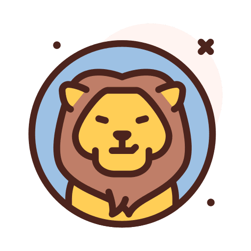 Lion lion animal kingdom mammal icon