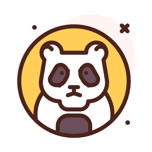 Panda zoo wildlife bear icon