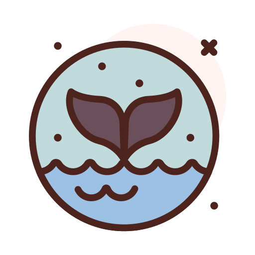 Whale sea life animals animal kingdom icon