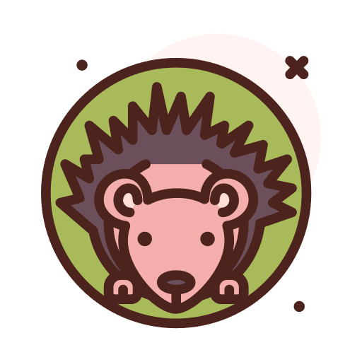 Hedgehog animal kingdom wildlife mammal icon