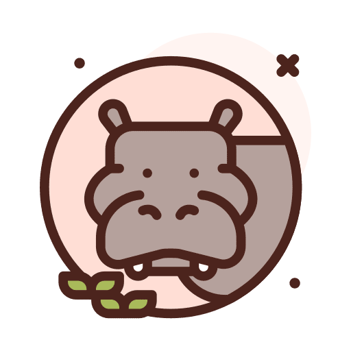 Hippo zoo mammal animal kingdom icon