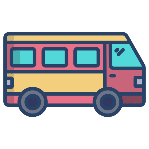 Camper van camper van transportation recreational vehicle icon