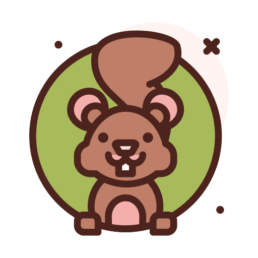 Squirrel wildlife mammal animals icon