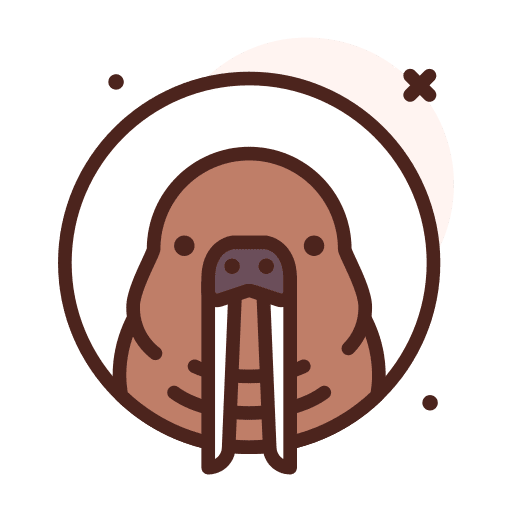 Walrus mammal wildlife animal kingdom icon