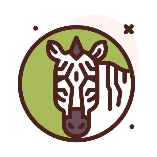 Zebra wildlife animal kingdom zoo icon
